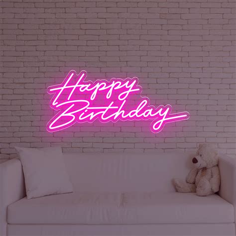 Neon Happy Birthday Letras Y Carteles De Neón Personalizados Online Oh