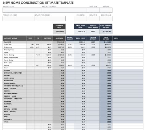 Construction Estimate Template Free Download In Excel Vrogue