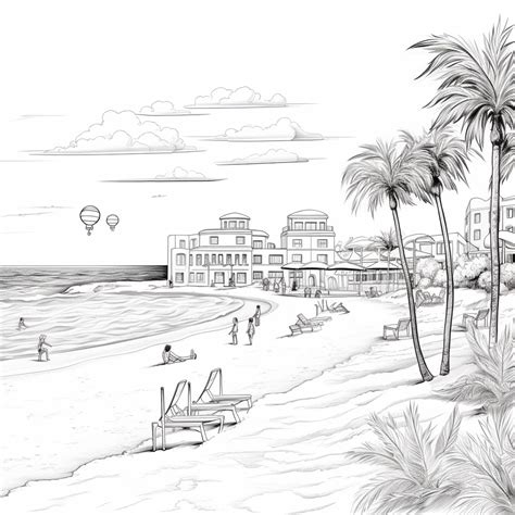 Beach Coloring Pages Relax And Unwind With Beautiful Coastal Scenes