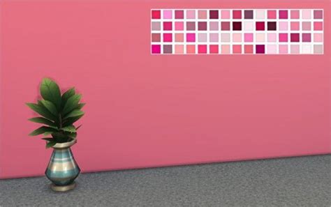 Veranka Shades Of Pink Walls Sims 4 Downloads Sims 4 The Sims 4