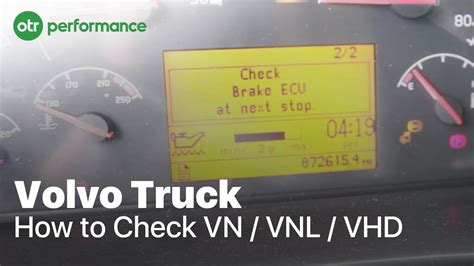 The fault can only be detected when the engine is not running. Volvo Truck Fault Codes - How To Check VN, VNL, VHD | OTR Performance - YouTube