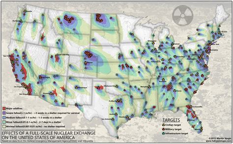 Effects Of A Full Scale Nuclear War In The United States — Halcyon Maps