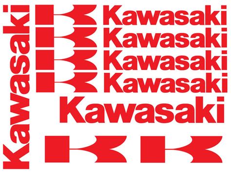 Kawasaki Replacement Decals Set Of 6 Vinyl Stickers 18 Etsy Uk