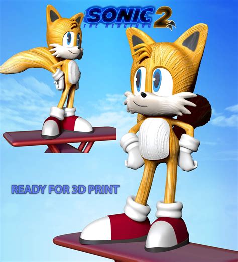 Tails Sonic The Hedgehog 2 Fanart 3d Print Model By Bon Bon Art