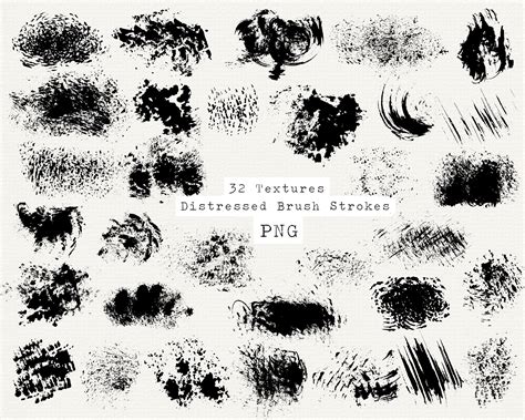 Distressed Texture Brush Strokes Png Grunge Texture Texture Etsy