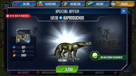 KAPROSUCHUS PACK JURASSIC WORLD THE GAME YouTube