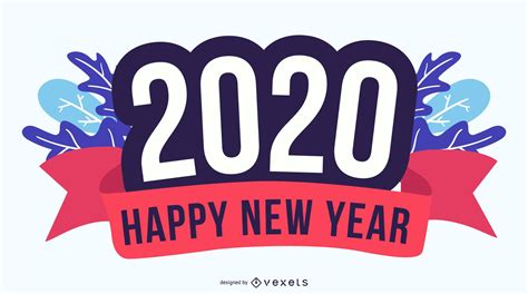 Happy New Year 2020 Badge Vector Download