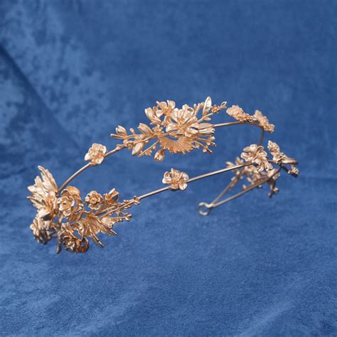 captivating gold flower tiara fairytalecreators