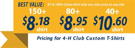 4 H Custom T Shirts 4 H Clubs Classb® Custom Apparel And Products