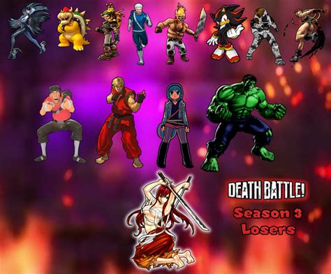 Death Battle Season 3 Losers By Mugen Senseistudios On Deviantart