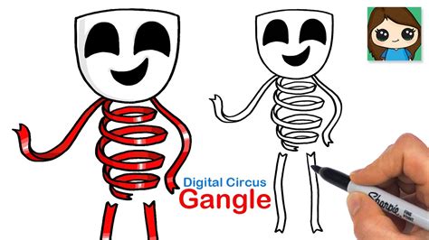 How To Draw Gangle The Amazing Digital Circus Youtube