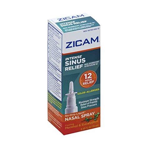 Zicam Intense Sinus Relief No Drip Liquid Nasal Spray With Cooling Menthol And 732216204001 Ebay