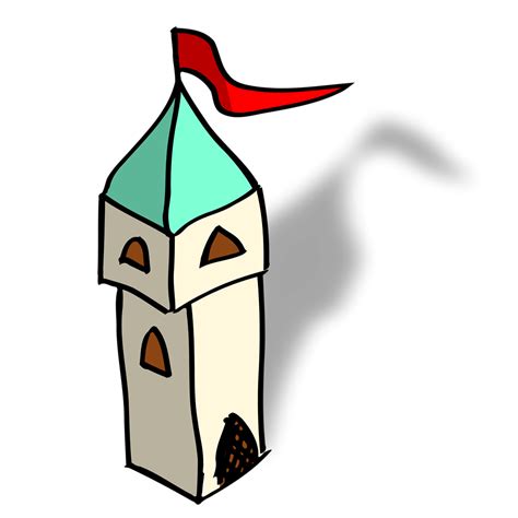 Castle Free Stock Photo Illustration Of A Small Cartoon Castle