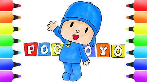 How To Draw Pocoyo Drawings For Kids And Coloring Pages Youtube