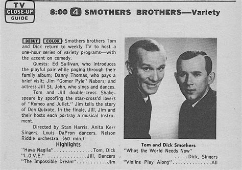 Retronewsnow On Twitter 📺debut The Smothers Brothers Comedy Hour Starring Tom Smothers And