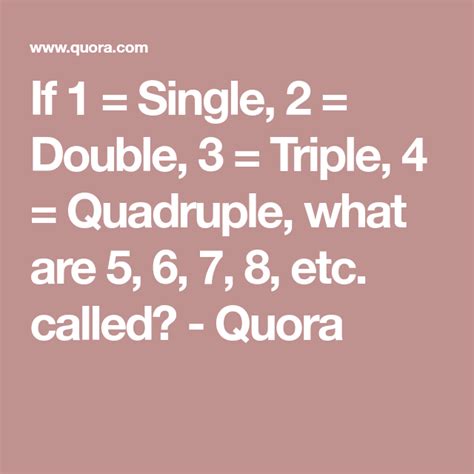 Single Double Triple Quadruple Chart