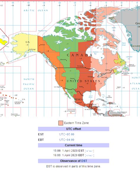 North American Time Zones Map Map Of Ireland