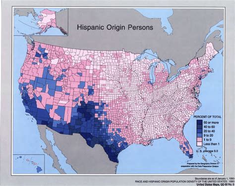 Hispanic Origin Map This Population Density Map Shows That The