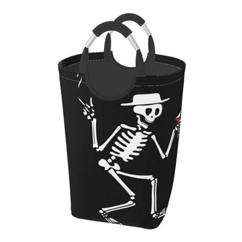 Humor Funny Skeleton Collapsible Laundry Basket Organizer Bathroom