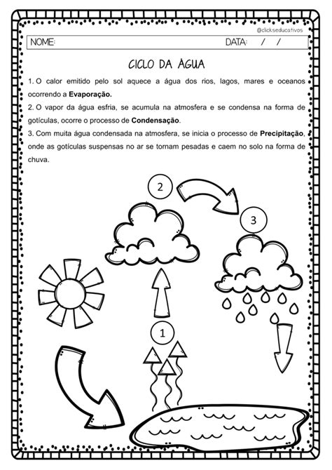 Atividades Sobre A água 3º Ano