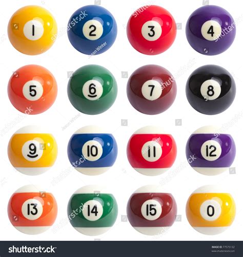 Isolated Colored Pool Balls Numbers 1 Stock Photo 77575132 Shutterstock