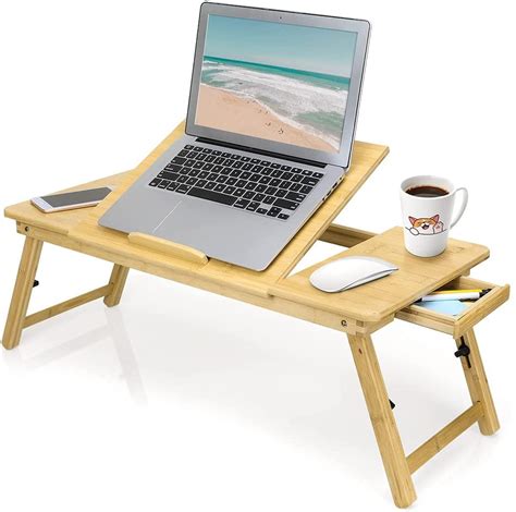Portable Bamboo Laptop Stand Foldable Desk Notebook Table Etsy