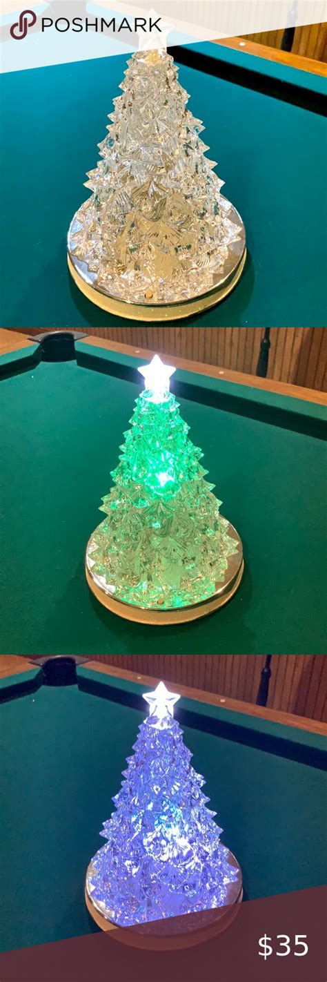 Table Top Clear Christmas Tree That Lights Up With Multiple Colors
