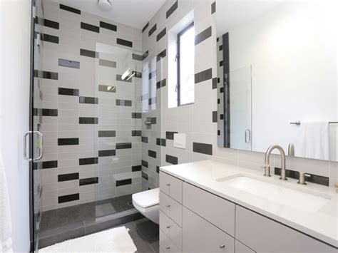 Black And Gray Tile Bathroom Interior Design Ideas