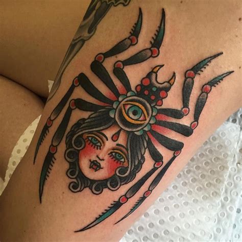 Rose henna tattoo design on shoulder. "Big spider lady on Georgina's thigh." #Tattoosonback | Back tattoo, Traditional tattoo, Tattoo ...