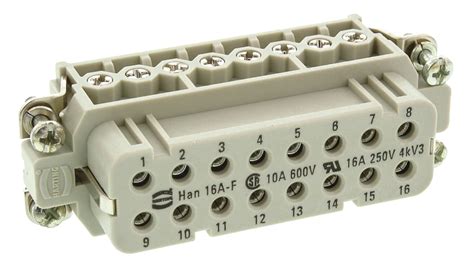 09200162812 Harting Heavy Duty Power Connector Insert 16a Female