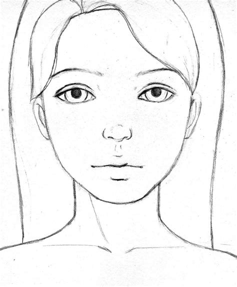 Pin By Gemma Wise On Diy Face Drawing Simple Face Drawing Girl Drawing