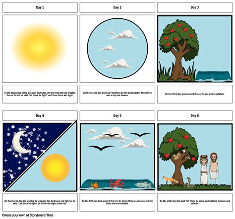 God Creation Storyboard By 9cce42d3