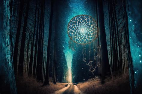 Premium Ai Image Mystical Path In Forest Leading To Dream Catcher