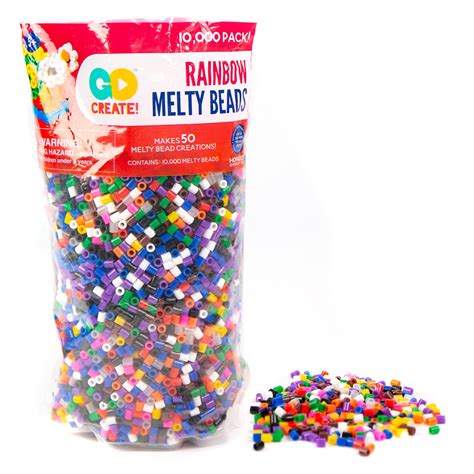 Go Create Rainbow Melty Beads 11 Colors 10000 Plastic Beads