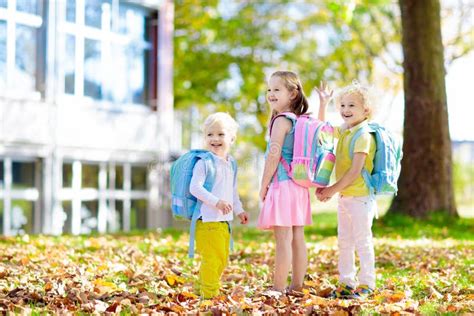 Kids Go Back To School Child At Kindergarten Stock Photo Image Of