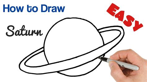 How To Draw Saturn Planet Super Easy Step By Step Art Tutorial Youtube