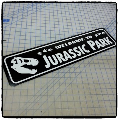 Welcome To Jurassic Park Aluminum Sign