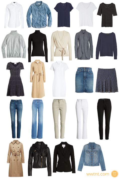 The Classic Capsule Wardrobe Template And Outfit Ideas Wwtnt