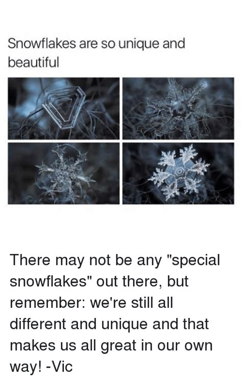 Snowflakes Are So Unique And Beautiful There May Not Be Any Special Snowflakes Out There But