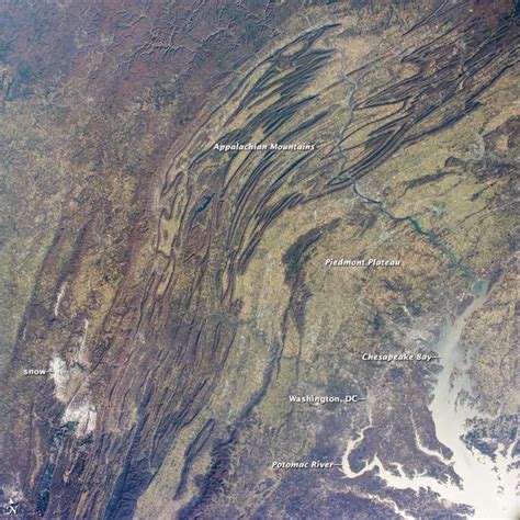 Earthbytes Earth Observatory Image Of The Day Appalachian Mountains