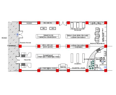 Grocery Store Architecture Layout Plan Details Dwg File Cadbull My XXX Hot Girl