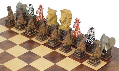 Animals Of Africa Chess Set Chess Game Chess Board Chess