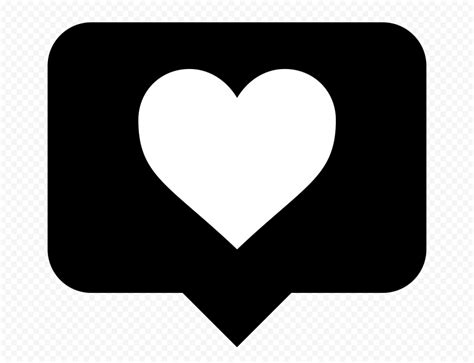 Hd Black And White Instagram Like Notification Heart Icon Png Citypng
