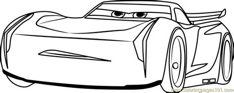 Jackson Storm from Cars 3 Coloring Page - Free Cars 3 Coloring Pages : ColoringPages101.com