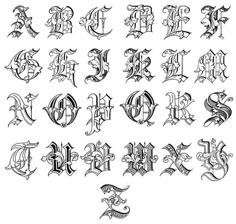 Old English Alphabet A Z Lettering Alphabet Old English Alphabet