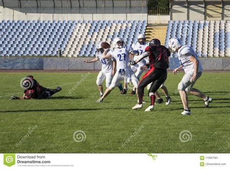 Men Play The Ball In A Sports Stadium Editorial Photo Image Of Ball