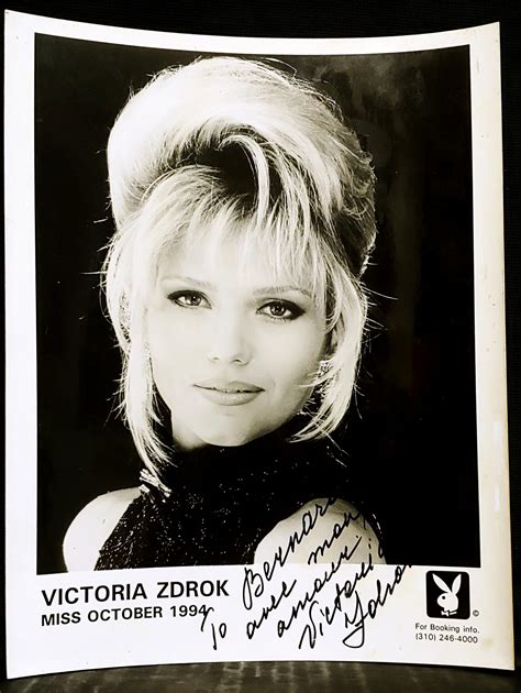 Victoria Zdrok Press Photo Playbabe Playmate Autographed Screaming Greek