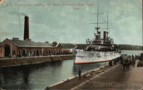 Uss Wisconsin Entering Dry Dock Bremerton Wa