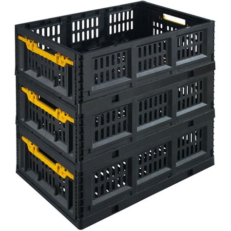 Stack On Collapsible Stackable Folding Crate Instant Storage Anywhere