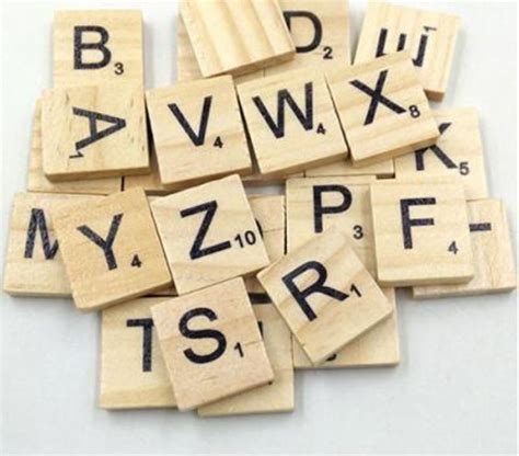 Houten Letters Voor Scrabble 100 Houten Blokjes Met